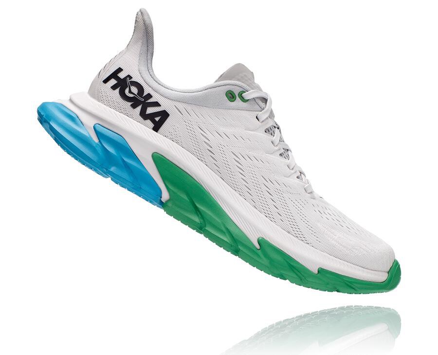 Running Shoes Mens - Hoka One One Clifton Edge - White - ANUCQBI-58